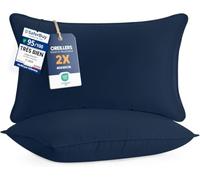 Utopia Bedding Oreillers 40x80cm Lot de 2, Coussins de Lit Bleu Marine | Doux et Confortables, Garnissage Moelleux, Housse Respirante, Entretien Facile