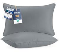 Utopia Bedding Oreillers 40x80cm Lot de 2, Coussins de Lit Gris | Doux et Confortables, Garnissage Moelleux, Housse Respirante, Entretien Facile
