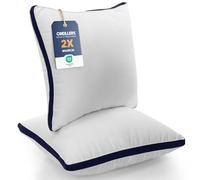 Utopia Bedding Oreillers 45 x 45 cm (2 Pièces), Rembourrage en Fibres Creuses Vierges 3D, Oreiller Doux et Facile à Entretenir (Bleu Marine)