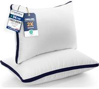 Utopia Bedding Oreillers 50x70 cm Lot de 2, Doux, Bleu Marine | Garnissage en Fibres Creuses 3D, Confort pour le Sommeil, Housse Douce et Respirante, Entretien Facile