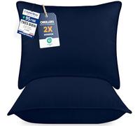Utopia Bedding Oreillers 60x60cm Lot de 2, Coussins de Lit Bleu Marine
