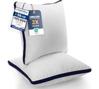 Utopia Bedding Oreillers 65x65 cm Lot de 2, Doux, Bleu Marine | Garnissage en Fibres Creuses 3D, Confort pour le Sommeil, Housse Douce et Respirante, Entretien Facile