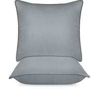 Utopia Bedding Oreillers 65x65cm Lot de 2, Coussins de Lit Gris | Doux et Confortables, Garnissage Moelleux, Housse Respirante, Entretien Facile