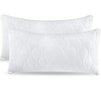 Utopia Bedding Oreillers Matelassés (Lot de 2) 40 x 80 cm, Oreillers de Lit Matelassés et Oreillers Décoratifs, Oreillers de Canapé (Blanc)