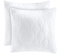 Utopia Bedding Oreillers Matelassés (Lot de 2) 80 x 80 cm, Oreillers de Lit Matelassés et Oreillers Décoratifs, Oreillers de Canapé (Blanc)
