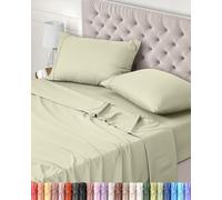 Utopia Bedding Parure de Lit 135x190, Draps de Lit 2 Personnes, Ensemble de Draps 4 Pièces, Polyester Microfibre, 1 Drap Housse 135x190, 1 Drap Plat 225x255 et 2 Taies d'oreillers 50x75, Ivoire