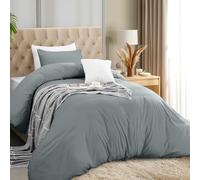 Utopia Bedding Parure de lit 2 pièces avec housse de couette et taies d'oreiller - Parure de lit 2 pièces avec fermeture éclair - 1 housse de couette et 1 taie d'oreiller - En microfibre brossée douce