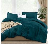 Utopia Bedding - Parure de lit 3 pièces avec Fermeture éclair pour lit King-Size - 1 Housse de Couette avec 2 Housses de Coussin - en Microfibre brossée Douce - 264 x 228 cm (pour lit King-Size, Bleu