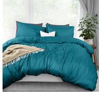 Utopia Bedding - Parure de lit 3 pièces avec Fermeture éclair pour lit Queen-Size - 1 Housse de Couette avec 2 Housses de Coussin - en Microfibre brossée Douce - 228 x 228 cm (pour lit Queen-Size,