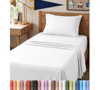 Utopia Bedding - Parure de lit 3 pièces en Microfibre brossée, résistante au rétrécissement et à la décoloration, Facile d'entretien (lit Simple XL Extra Long, Blanc)