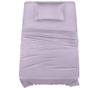 Utopia Bedding Parure de lit 3 pièces en Microfibre brossée, résistante au rétrécissement et à la décoloration, Facile d'entretien (lit Simple, Lavande)