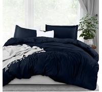 Utopia Bedding Parure de lit 3 pièces en Microfibre (très Grand lit, Bleu Marine)