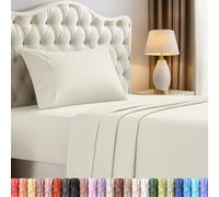 Utopia Bedding Parure de lit 3 pièces pour lit Une Place - Microfibre Douce et Respirante, Comprend 1 Drap-Housse, 1 Drap Plat et 1 taie d'oreiller (Ivoire)