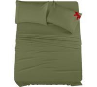 Utopia Bedding Parure de lit 4 pièces en Microfibre brossée, résistante au rétrécissement et à la décoloration, Facile d'entretien (lit Double, Olive)