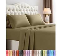 Utopia Bedding - Parure de lit 4 pièces en Microfibre brossée, résistante au rétrécissement et à la décoloration, Facile d'entretien (lit King Size, Vert Olive)