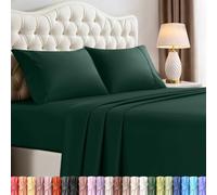 Utopia Bedding Parure de lit 4 pièces en Microfibre brossée, résistante au rétrécissement et à la décoloration, Facile d'entretien (lit Double, émeraude)