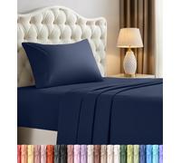 Utopia Bedding Parure de lit 3 pièces en Microfibre brossée, résistante au rétrécissement et à la décoloration, Facile d'entretien (lit Simple, Bleu Marine)