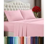 Utopia Bedding Parure de lit 4 pièces en Microfibre brossée, résistante au rétrécissement et à la décoloration, Facile d'entretien (lit Double, Rose)