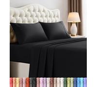 Utopia Bedding Parure de lit 4 pièces en Microfibre (Noir, lit Double)