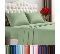 Utopia Bedding Parure de lit 4 pièces pour Grand lit, Microfibre brossée, résistante au rétrécissement et à la décoloration, Facile d'entretien (Grand lit, Sauge)