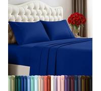 Utopia Bedding Parure de lit 4 pièces pour très Grand lit - Microfibre Douce et Respirante, Comprend 1 Drap-Housse, 1 Drap Plat et 2 taies d'oreiller (Bleu Roi)