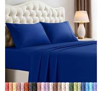 Utopia Bedding Parure de lit 4 pièces pour très Grand lit - Microfibre Douce et Respirante, Comprend 1 Drap-Housse, 1 Drap Plat et 2 taies d'oreiller (Bleu Roi)