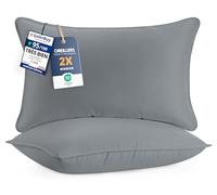 Utopia Bedding Pillow (Lot de 2), 40 x 80 cm, Oreiller de Sommeil, Coussin Respirant et Doux (Gris)