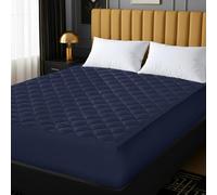 Utopia Bedding Protège Matelas 135x190cm, Couvre de Matelas Extensible pour 38 cm Matelas Épais de Profondeur, Protège-Matelas matelassé (Bleu Marine)