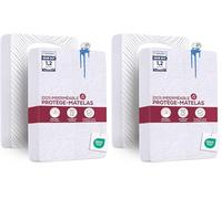 Utopia Bedding Protège Matelas 140 x 190 x 30 cm Imperméable, Certifié Oeko TEX, Alèse Drap Housse, Matelas Couvre, Respirant, Élastique Tout Autour Blanc (Lot de 2)