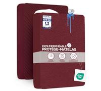 Utopia Bedding Protège Matelas 140 x 200 x 30 cm Imperméable, Certifié Oeko TEX, Alèse Drap Housse, Matelas Couvre, Respirant, Élastique Tout Autour Bourgogne