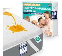 Utopia Bedding Protège Matelas 150 x 190 cm Imperméable, 4 Coins Elastiques, Certifié Oeko TEX, Alèse Drap Housse, Matelas Couvre, Respirant