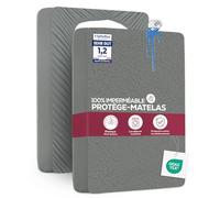 Utopia Bedding Protège Matelas 150 x 200 x 40 cm Imperméable, Certifié Oeko TEX, Alèse Drap Housse, Matelas Couvre, Respirant, Élastique Tout Autour Gris