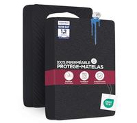 Utopia Bedding Protège Matelas 160 x 200 x 30 cm Imperméable, Certifié Oeko TEX, Alèse Drap Housse, Matelas Couvre, Respirant, Élastique Tout Autour Noir