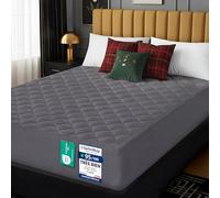 Utopia Bedding Protège Matelas 160x200cm, Couvre de Matelas Extensible pour 30 cm Matelas Épais de Profondeur, Protège-Matelas matelassé (Gris)