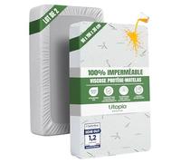 Utopia Bedding Protège Matelas 90 x 190 x 30 cm (Lot de 2), Imperméable, Viscose de Premium Alèse Drap Housse, Certifié Oeko-Tex, Matelas Couvre, Respirant, Élastique Tout Autou