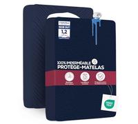 Utopia Bedding Protège Matelas 90 x 190 x 40 cm Imperméable, Certifié Oeko TEX, Alèse Drap Housse, Matelas Couvre, Respirant, Élastique Tout Autour Bleu Marine