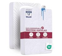 Utopia Bedding Protège Matelas 90 x 190 x 40 cm Imperméable, Certifié Oeko TEX, Alèse Drap Housse, Matelas Couvre, Respirant, Élastique Tout Autour Blanc