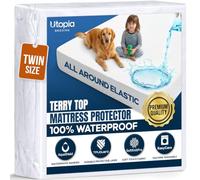 Utopia Bedding Protège-Matelas hypoallergénique 100% imperméable (Double)