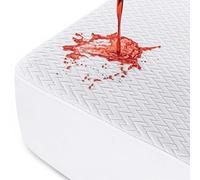 Utopia Bedding Protège-Matelas Imperméable (135 x 190 x 30 cm) Tissu 3D Air Soft Haut de Gamme à Motif Zigzag, Housse de Matelas Respirante, Style ajusté avec Poches Profondes Extensibles