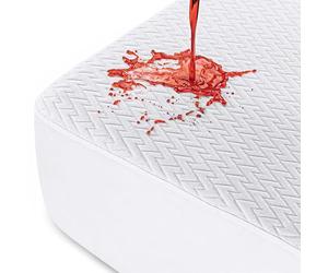 Utopia Bedding Protège-Matelas Imperméable (90 x 200 x 30 cm) Tissu 3D Air Soft Haut de Gamme à Motif Zigzag, Housse de Matelas Respirante, Style ajusté avec Poches Profondes Extensibles