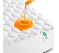 Utopia Bedding Protège-Matelas imperméable, pour lit Simple XL, Housse matelassée Extensible jusqu'à 40,6 cm de Profondeur (Blanc)