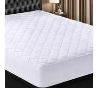 Utopia Bedding Protège-Matelas matelassé avec Coins pour lit Double élastique avec Coins et s'étend jusqu'à 40,6 cm de Profondeur, Lavable en Machine (Blanc)
