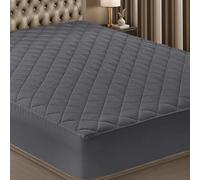 Utopia Bedding Protège-Matelas matelassé (très Grand lit, Gris) - Protège-Matelas élastique - Housse de Matelas Extensible jusqu'à 40,6 cm de Profondeur - Surmatelas Lavable en Machine