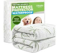 Utopia Bedding Protège Matelas Twin Imperméable Bambou Viscose, Certifié Oeko TEX, Alèse Drap Housse, Matelas Couvre, Respirant, Élastique Tout Autour