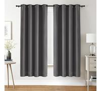 Utopia Bedding Rideaux Occultants à Oeillets 2 Panneaux [140x175 cm, Gris], Rideaux d'Isolation Thermique et Sonore pour Chambre et Salon