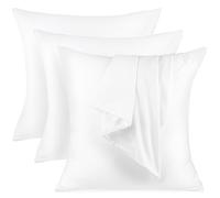 Utopia Bedding - Taie d'oreiller 50x50 cm Lot de 4 - Taie d'oreiller 50x50 cm - Microfibre brossée 100% Polyester avec Fermeture à Rabat - Blanc (Oreiller intérieur Non Inclus)
