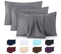 Utopia Bedding - Taies d'oreiller 40 x 80 cm - Lot de 4 Taies d'oreiller en Microfibre de Polyester brossé avec Fermeture par enveloppe - Gris