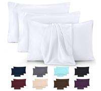 Utopia Bedding - Taies d'oreiller 50 x 75 cm - Lot de 4 Taies d'oreiller en Microfibre de Polyester brossé avec Fermeture par enveloppe - Blanc