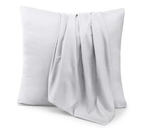 Utopia Bedding - Taies d'oreiller 60 x 60 cm - Lot de 2 Taies d'oreiller en Microfibre de Polyester brossé avec Fermeture par enveloppe - Blanc