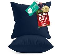 Utopia Bedding Throw Pillows Insert (Pack of 2, Navy) - 24 x 24 inches Bed and Couch Pillows - Indoor Decorative Pillow